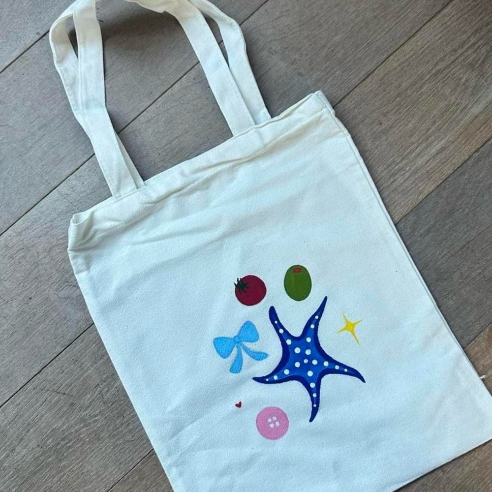 Painted Tote Bag